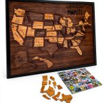 Wooden USA Landmarks Travel Map Puzzle Flinelife-Business-0
